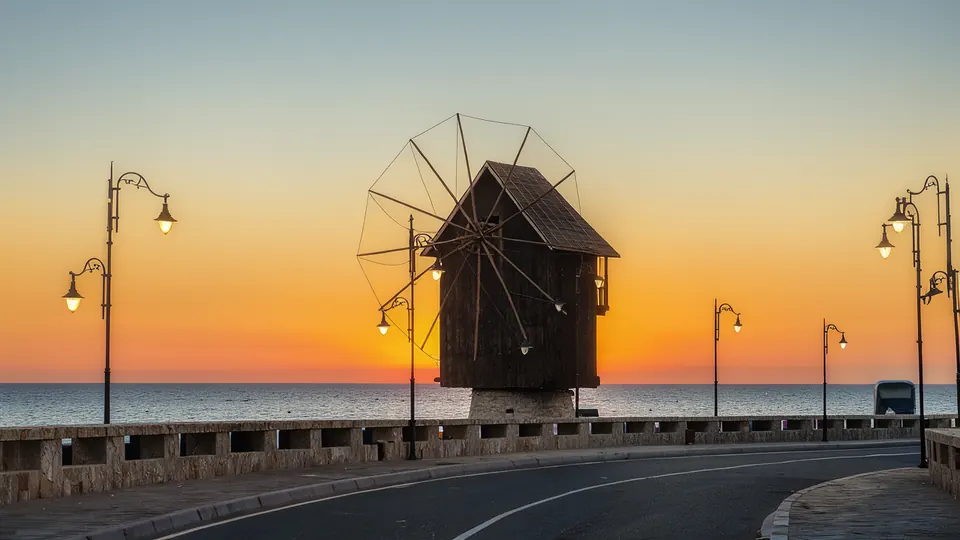 Sunrise and Sunset Around Nesebar: Exact Spots, Times and Directions — illustration