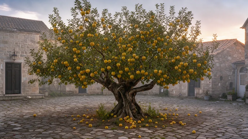 The Legend of the Golden Apple Tree — illustration