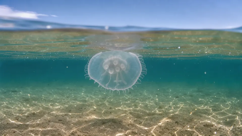 The Sea in Nesebar — Water Temperature, Jellyfish, and the Best Time to Swim — illustration