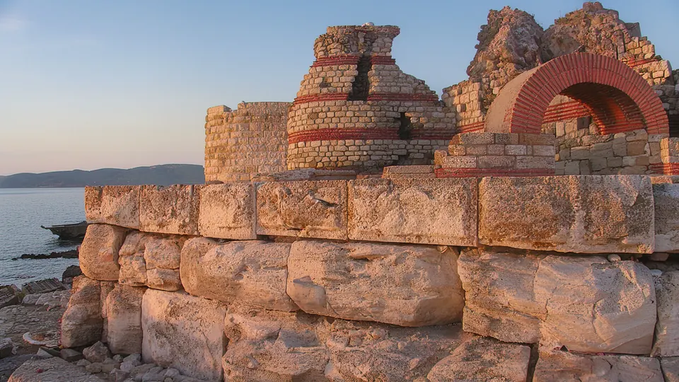 The Silent Sentinels: A Journey Along Nessebar's Ancient Fortification Walls — illustration